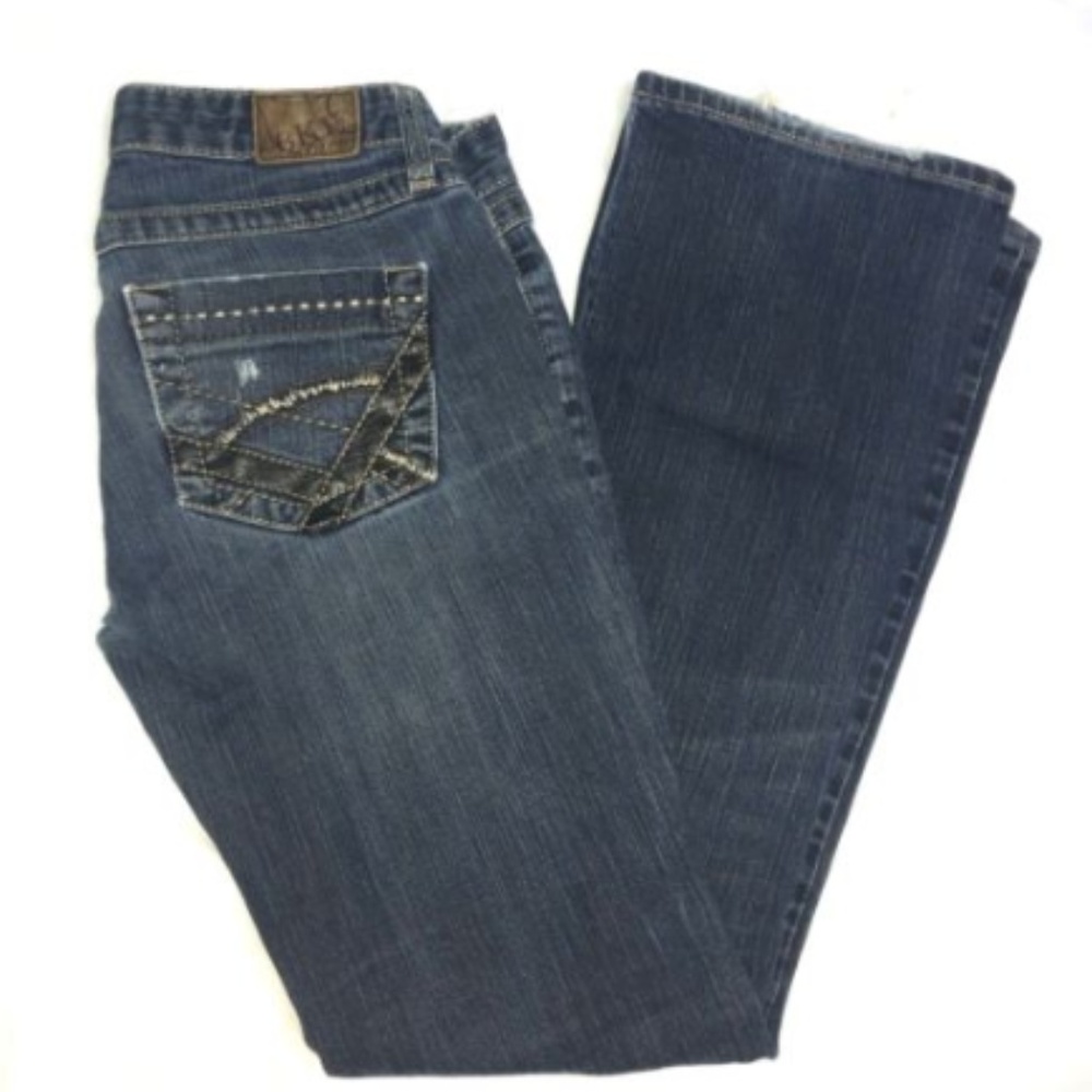 BKE Bootcut Jeans Size 27 Starlite Distressed